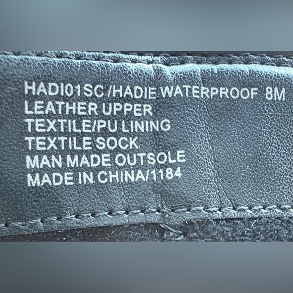 NEW w/oTags Aqua College Hadie Leather Waterproof Black Heeled Boots Women's 8 - Picture 3 of 11